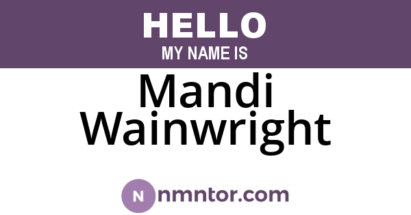 Mandi Wainwright