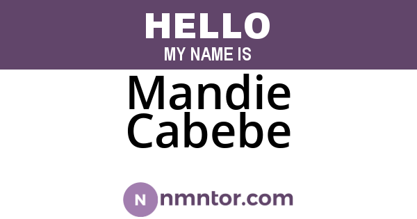 Mandie Cabebe