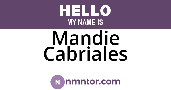 Mandie Cabriales