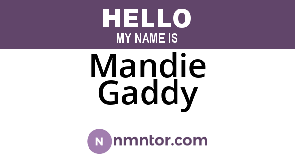 Mandie Gaddy