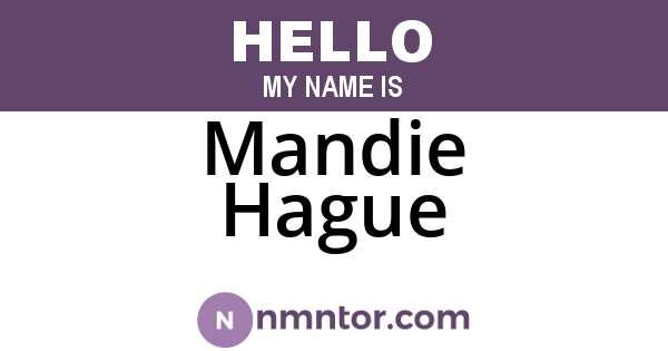 Mandie Hague