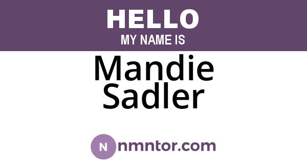 Mandie Sadler