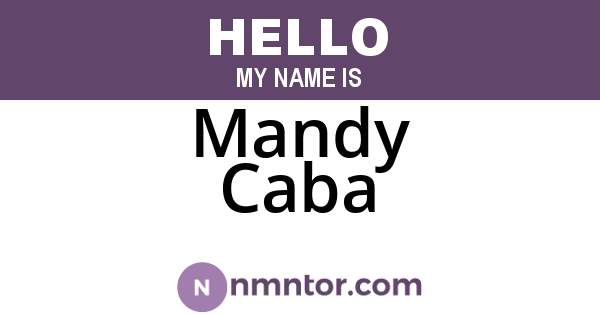 Mandy Caba