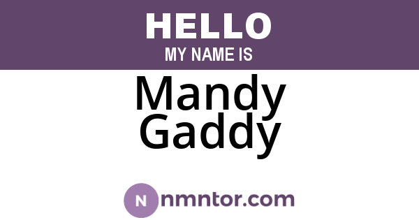 Mandy Gaddy