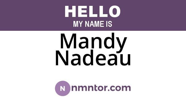 Mandy Nadeau
