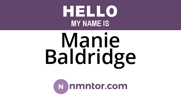 Manie Baldridge
