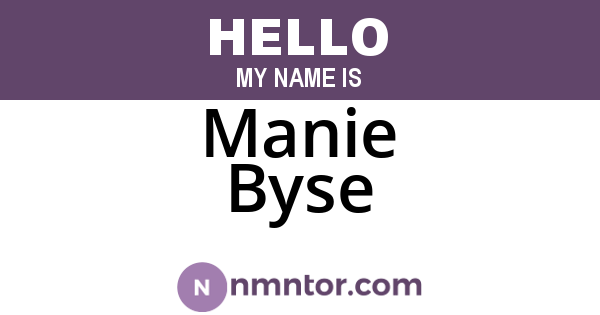 Manie Byse