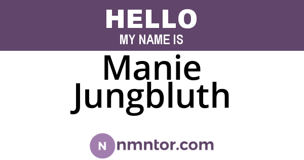 Manie Jungbluth