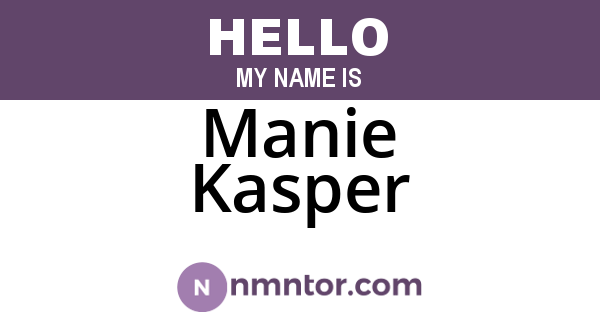Manie Kasper