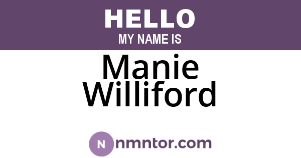 Manie Williford