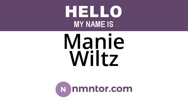 Manie Wiltz