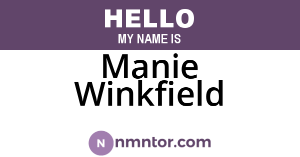Manie Winkfield