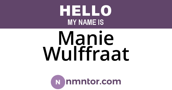 Manie Wulffraat
