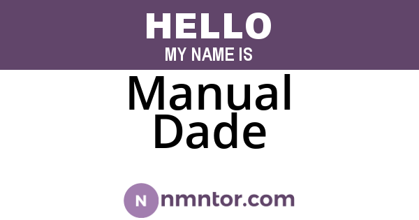 Manual Dade