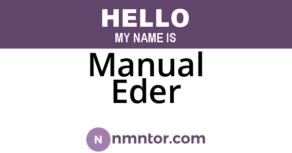 Manual Eder