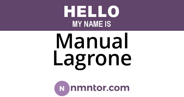 Manual Lagrone