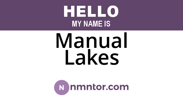 Manual Lakes