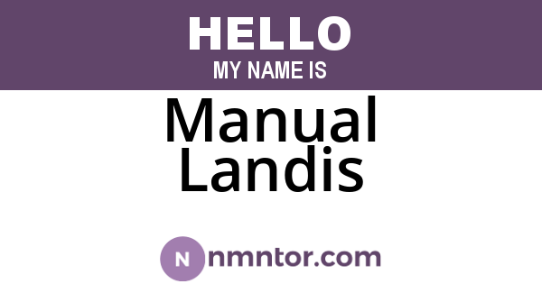 Manual Landis