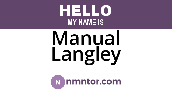 Manual Langley