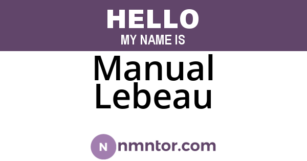 Manual Lebeau