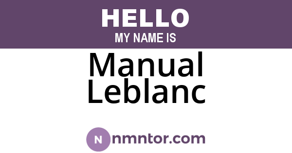 Manual Leblanc