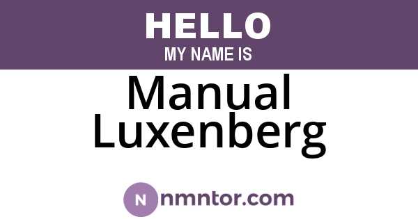 Manual Luxenberg