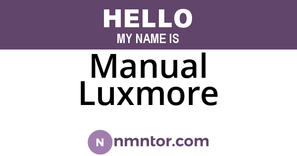 Manual Luxmore