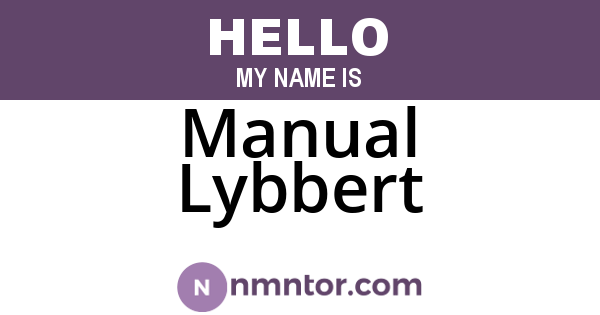 Manual Lybbert