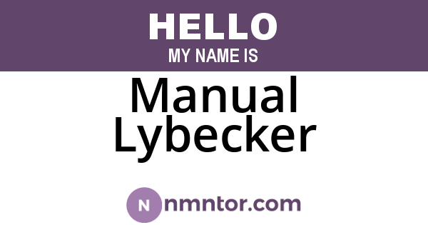 Manual Lybecker