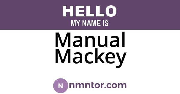 Manual Mackey
