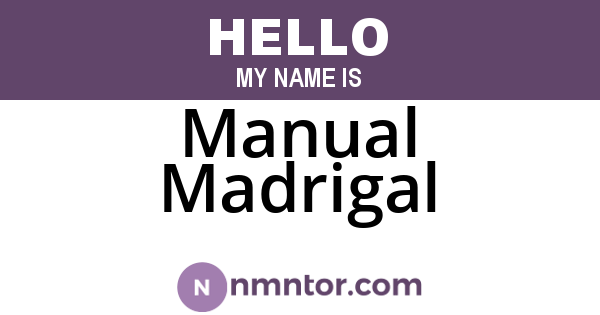 Manual Madrigal
