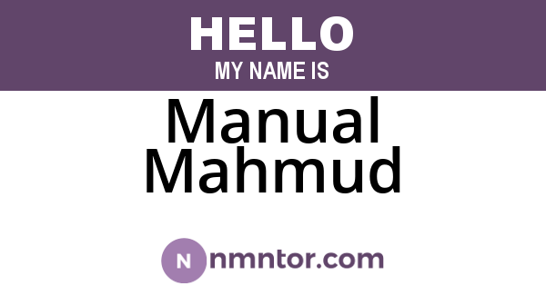 Manual Mahmud
