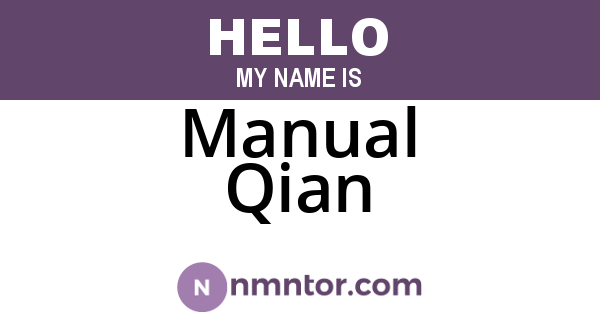 Manual Qian