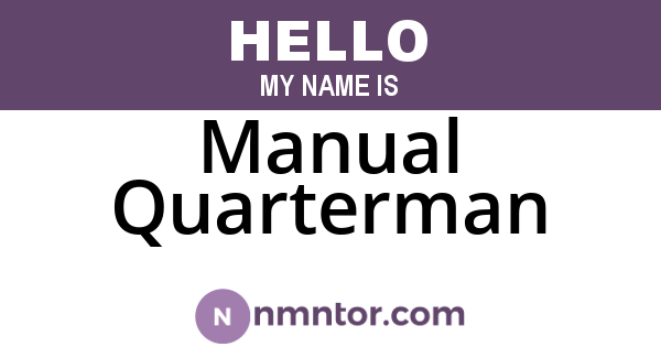 Manual Quarterman