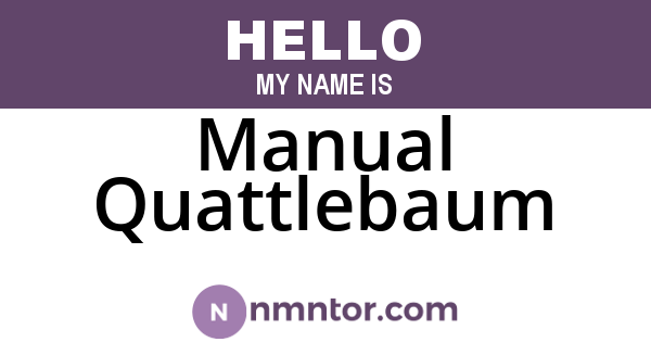 Manual Quattlebaum