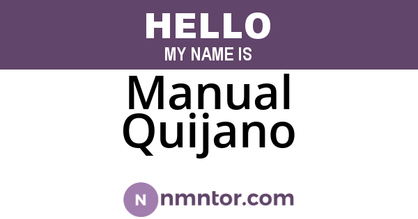 Manual Quijano