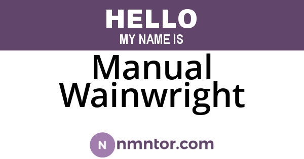 Manual Wainwright