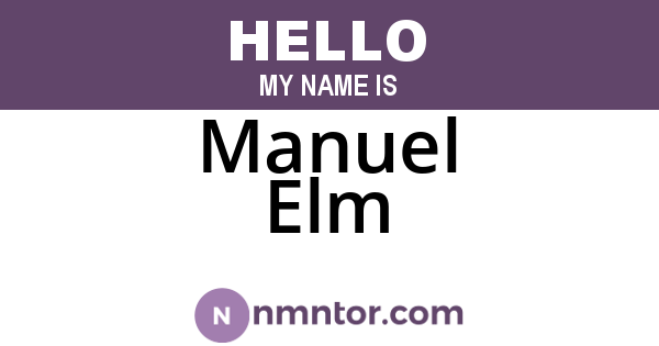 Manuel Elm