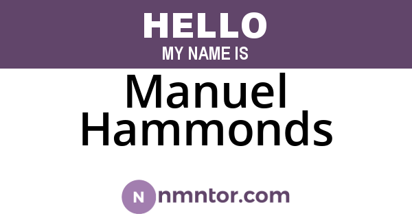 Manuel Hammonds
