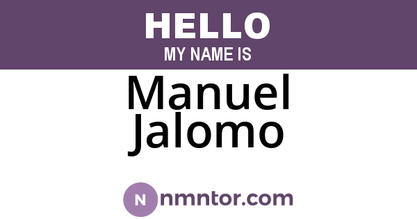 Manuel Jalomo