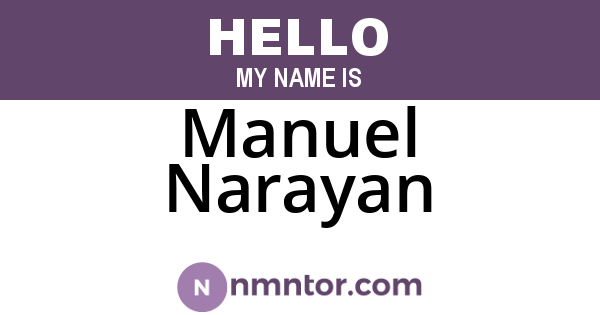 Manuel Narayan