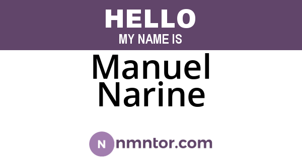 Manuel Narine