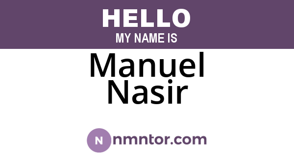Manuel Nasir