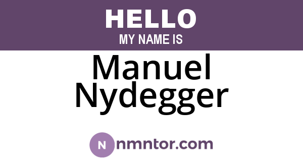 Manuel Nydegger