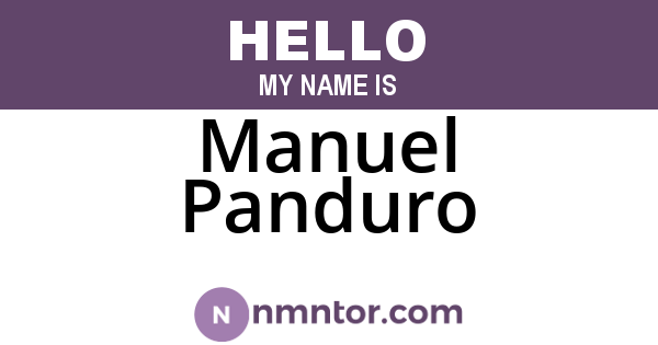 Manuel Panduro