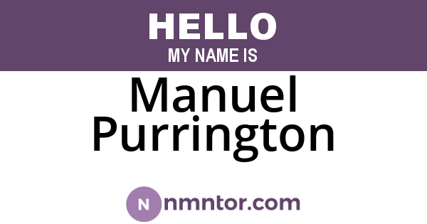 Manuel Purrington