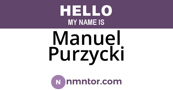 Manuel Purzycki