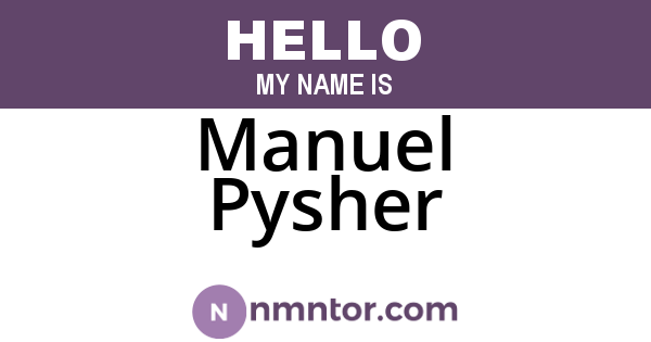 Manuel Pysher