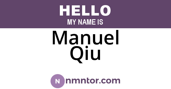 Manuel Qiu