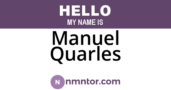 Manuel Quarles